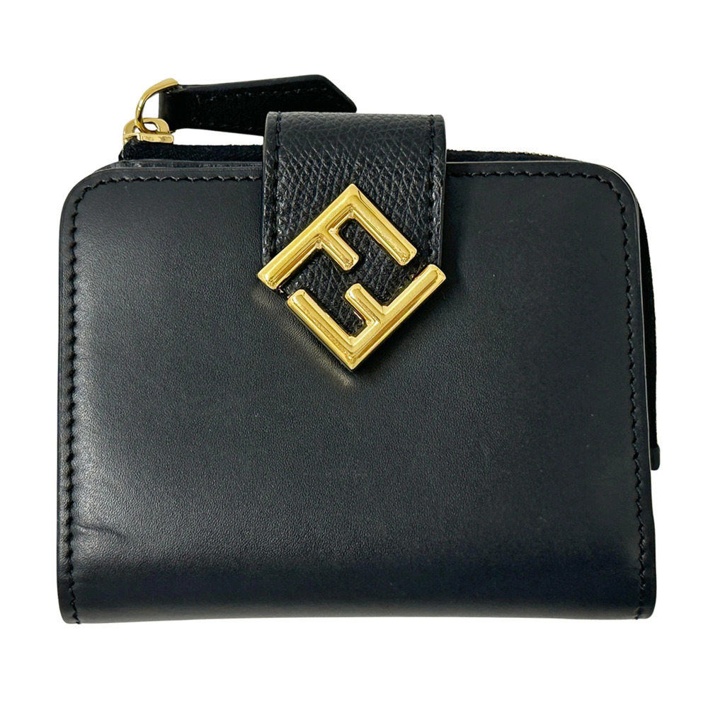 Fendi FENDI Wallet for Women and Men, Brand Bi-fold Wallet, FF Diamond Leathe...